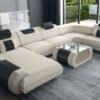 Modern Luxury Sofa Or Couches With U Shape Style And LED Lights