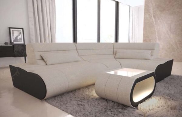 Modern Luxury Sofa Or Couches With L Shape Plus LED Lights RE345 - Luxulia
