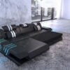 Modern Luxury Sofa Or Couches With L Shape Plus LED Lights YTT54