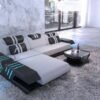 Modern Luxury Sofa Or Couches With L Shape Plus LED Lights YTT54