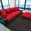 Modern Luxury Sofa Or Couches With 3 Steaters, LED & Ottoman 2356