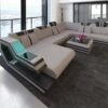 Modern Luxury Sofa Or Couches With U Shape Style And LED Lights KK4789