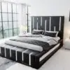 Modern Luxury Bed Frame With Sectional LED lights